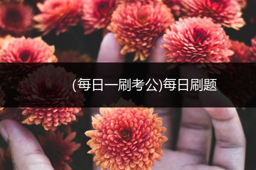 （每日一刷考公)每日刷题