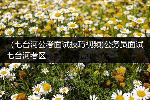 （七台河公考面试技巧视频)公务员面试七台河考区
