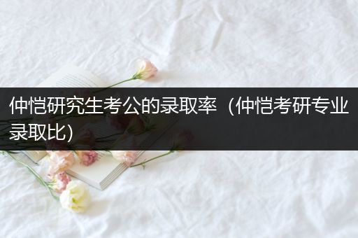 仲恺研究生考公的录取率（仲恺考研专业录取比）