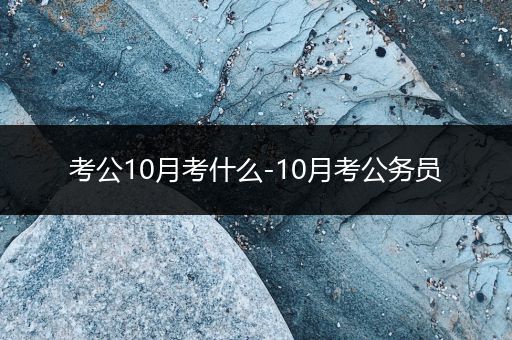 考公10月考什么-10月考公务员