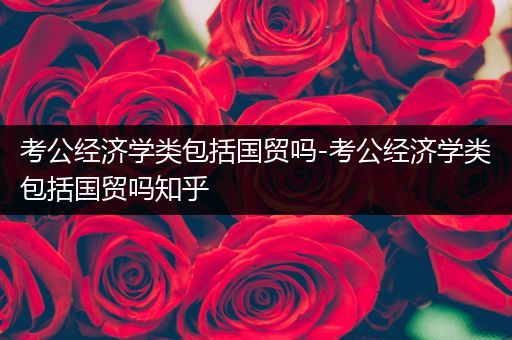 考公经济学类包括国贸吗-考公经济学类包括国贸吗知乎