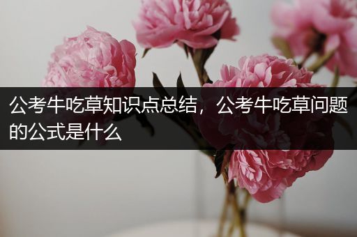 公考牛吃草知识点总结，公考牛吃草问题的公式是什么