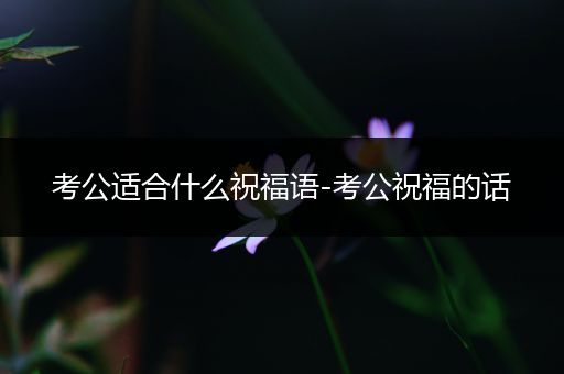 考公适合什么祝福语-考公祝福的话