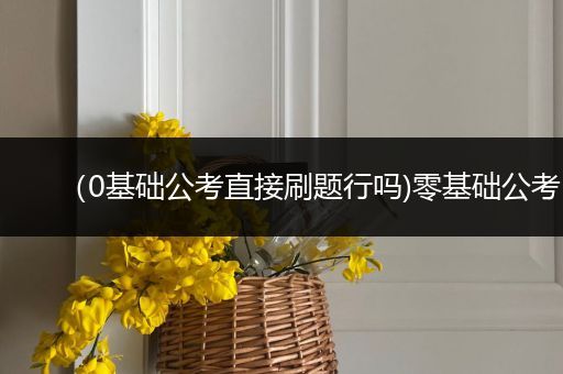 （0基础公考直接刷题行吗)零基础公考