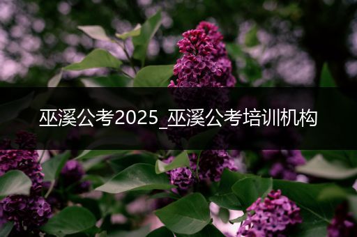 巫溪公考2025_巫溪公考培训机构