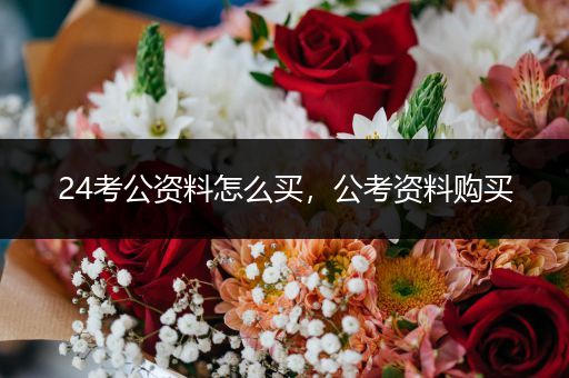 24考公资料怎么买，公考资料购买