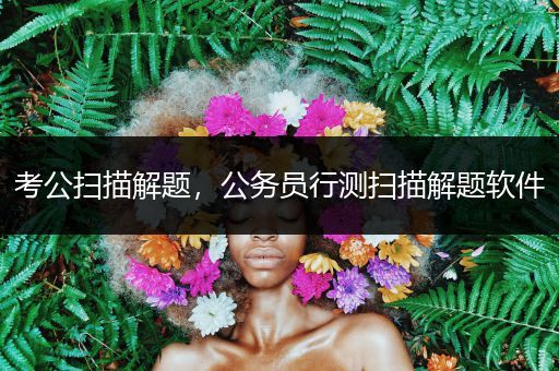 考公扫描解题，公务员行测扫描解题软件