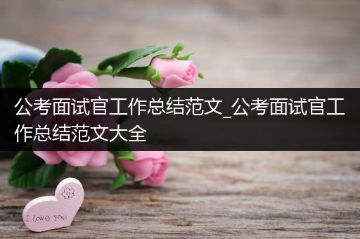公考面试官工作总结范文_公考面试官工作总结范文大全
