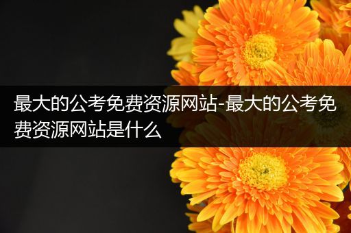 最大的公考免费资源网站-最大的公考免费资源网站是什么