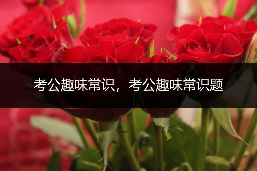 考公趣味常识，考公趣味常识题