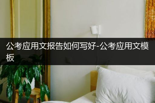 公考应用文报告如何写好-公考应用文模板