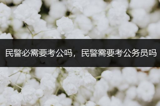 民警必需要考公吗，民警需要考公务员吗