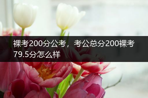 裸考200分公考，考公总分200裸考79.5分怎么样