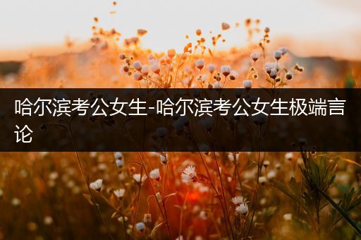 哈尔滨考公女生-哈尔滨考公女生极端言论