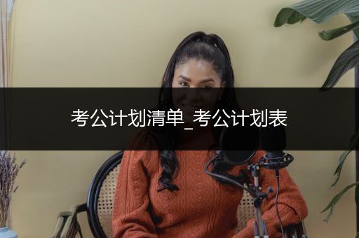 考公计划清单_考公计划表