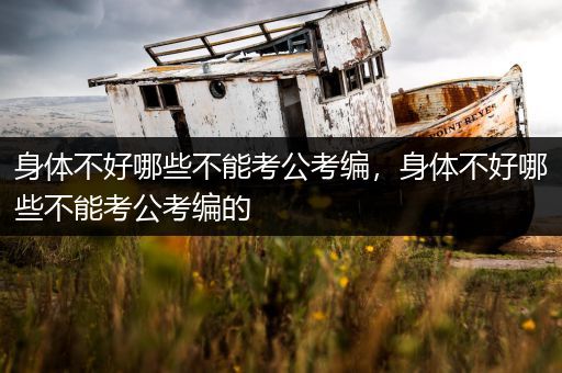身体不好哪些不能考公考编，身体不好哪些不能考公考编的