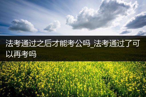 法考通过之后才能考公吗_法考通过了可以再考吗
