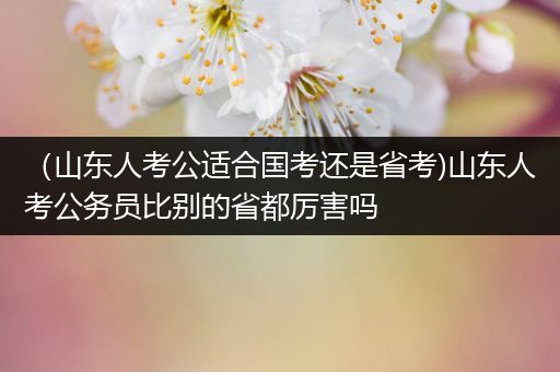 （山东人考公适合国考还是省考)山东人考公务员比别的省都厉害吗