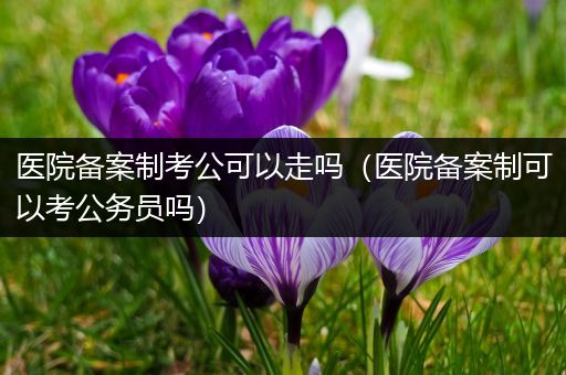 医院备案制考公可以走吗（医院备案制可以考公务员吗）