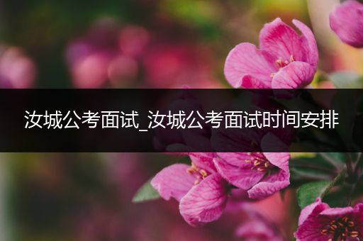 汝城公考面试_汝城公考面试时间安排