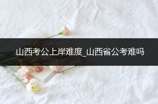 山西考公上岸难度_山西省公考难吗