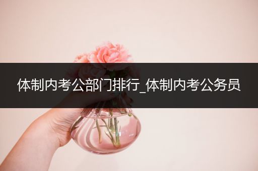 体制内考公部门排行_体制内考公务员