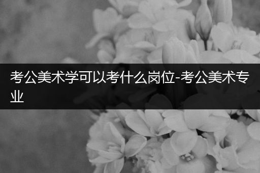 考公美术学可以考什么岗位-考公美术专业