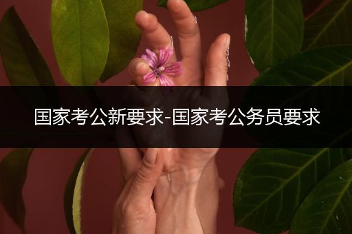 国家考公新要求-国家考公务员要求