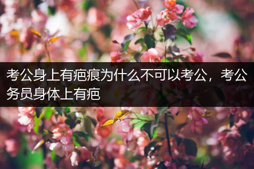 考公身上有疤痕为什么不可以考公，考公务员身体上有疤