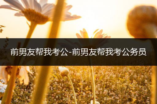 前男友帮我考公-前男友帮我考公务员