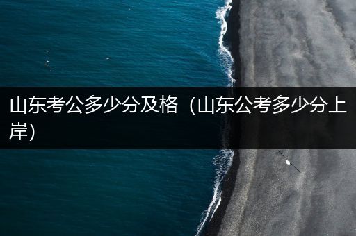 山东考公多少分及格（山东公考多少分上岸）