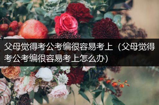 父母觉得考公考编很容易考上（父母觉得考公考编很容易考上怎么办）