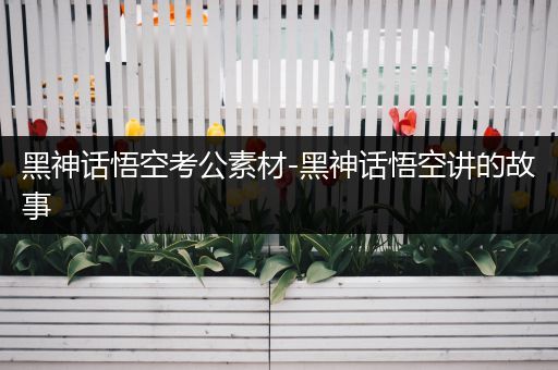 黑神话悟空考公素材-黑神话悟空讲的故事