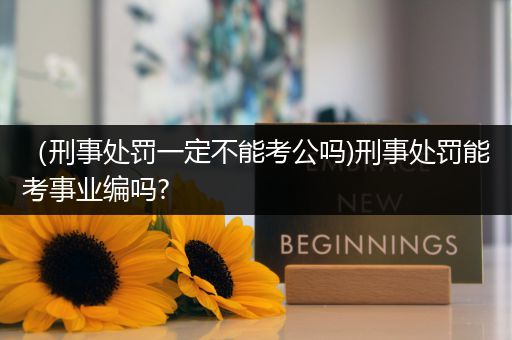 （刑事处罚一定不能考公吗)刑事处罚能考事业编吗?