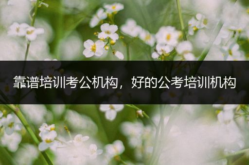 靠谱培训考公机构，好的公考培训机构