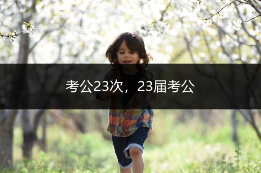 考公23次，23届考公