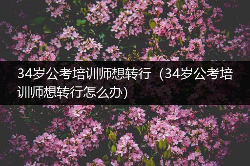 34岁公考培训师想转行（34岁公考培训师想转行怎么办）