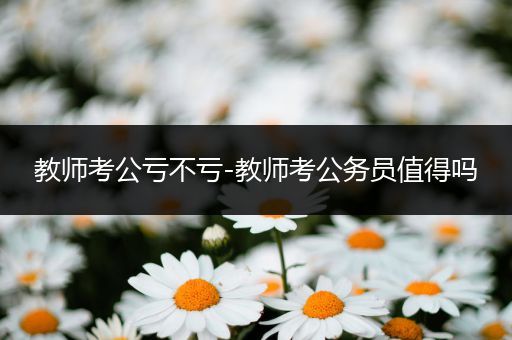 教师考公亏不亏-教师考公务员值得吗