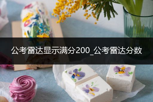 公考雷达显示满分200_公考雷达分数