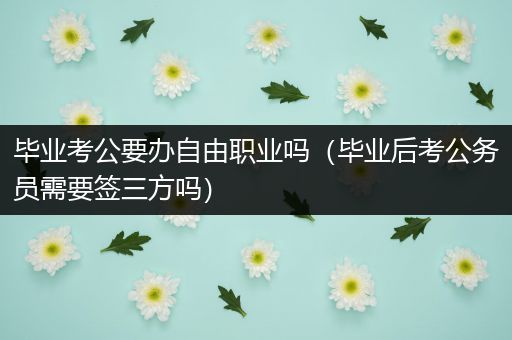 毕业考公要办自由职业吗（毕业后考公务员需要签三方吗）