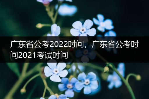 广东省公考2022时间，广东省公考时间2021考试时间