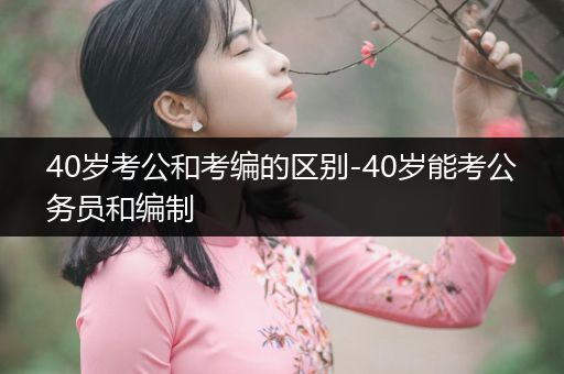 40岁考公和考编的区别-40岁能考公务员和编制