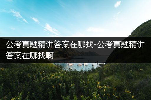 公考真题精讲答案在哪找-公考真题精讲答案在哪找啊