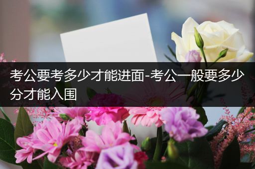 考公要考多少才能进面-考公一般要多少分才能入围